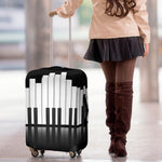 Black And White Piano Keyboard Print Luggage Cover