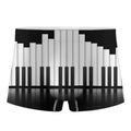 Black And White Piano Keyboard Print Men's Boxer Briefs