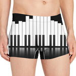 Black And White Piano Keyboard Print Men's Boxer Briefs