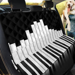 Black And White Piano Keyboard Print Pet Car Back Seat Cover