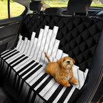 Black And White Piano Keyboard Print Pet Car Back Seat Cover