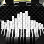 Black And White Piano Keyboard Print Pet Car Back Seat Cover