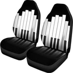 Black And White Piano Keyboard Print Universal Fit Car Seat Covers