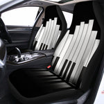 Black And White Piano Keyboard Print Universal Fit Car Seat Covers