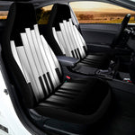 Black And White Piano Keyboard Print Universal Fit Car Seat Covers