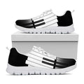 Black And White Piano Keyboard Print White Running Shoes