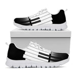 Black And White Piano Keyboard Print White Sneakers