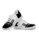 Black And White Piano Keyboard Print White Sneakers