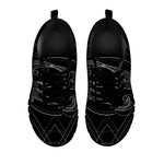 Black And White Pisces Sign Print Black Sneakers