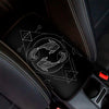 Black And White Pisces Sign Print Car Center Console Cover