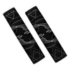 Black And White Pisces Sign Print Car Seat Belt Covers