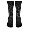 Black And White Pisces Sign Print Crew Socks