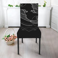 Black And White Pisces Sign Print Dining Chair Slipcover