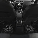 Black And White Pisces Sign Print Front and Back Car Floor Mats