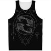 Black And White Pisces Sign Print Men's Tank Top