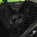 Black And White Pisces Sign Print Pet Car Back Seat Cover