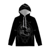 Black And White Pisces Sign Print Pullover Hoodie