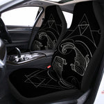Black And White Pisces Sign Print Universal Fit Car Seat Covers