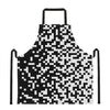 Black And White Pixel Pattern Print Apron