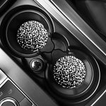 Black And White Pixel Pattern Print Car Coasters