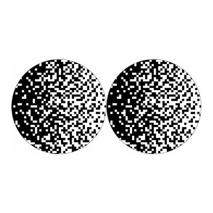 Black And White Pixel Pattern Print Car Coasters