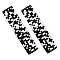 Black And White Pixel Pattern Print Car Seat Belt Covers