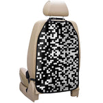 Black And White Pixel Pattern Print Car Seat Organizers