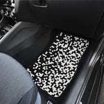Black And White Pixel Pattern Print Front Car Floor Mats