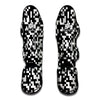 Black And White Pixel Pattern Print Muay Thai Shin Guard