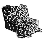 Black And White Pixel Pattern Print Pet Car Back Seat Cover