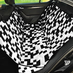 Black And White Pixel Pattern Print Pet Car Back Seat Cover