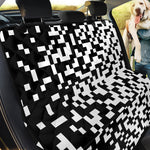 Black And White Pixel Pattern Print Pet Car Back Seat Cover