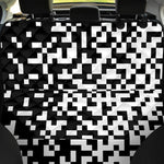 Black And White Pixel Pattern Print Pet Car Back Seat Cover