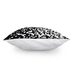 Black And White Pixel Pattern Print Pillow Cover