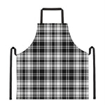 Black And White Plaid Pattern Print Apron