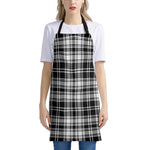 Black And White Plaid Pattern Print Apron