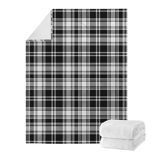 Black And White Plaid Pattern Print Blanket