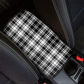 Black And White Plaid Pattern Print Car Center Console Cover