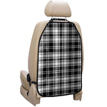Black And White Plaid Pattern Print Car Seat Organizers