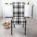 Black And White Plaid Pattern Print Dining Chair Slipcover