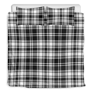 Black And White Plaid Pattern Print Duvet Cover Bedding Set