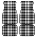 Black And White Plaid Pattern Print Front and Back Car Floor Mats
