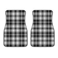 Black And White Plaid Pattern Print Front Car Floor Mats
