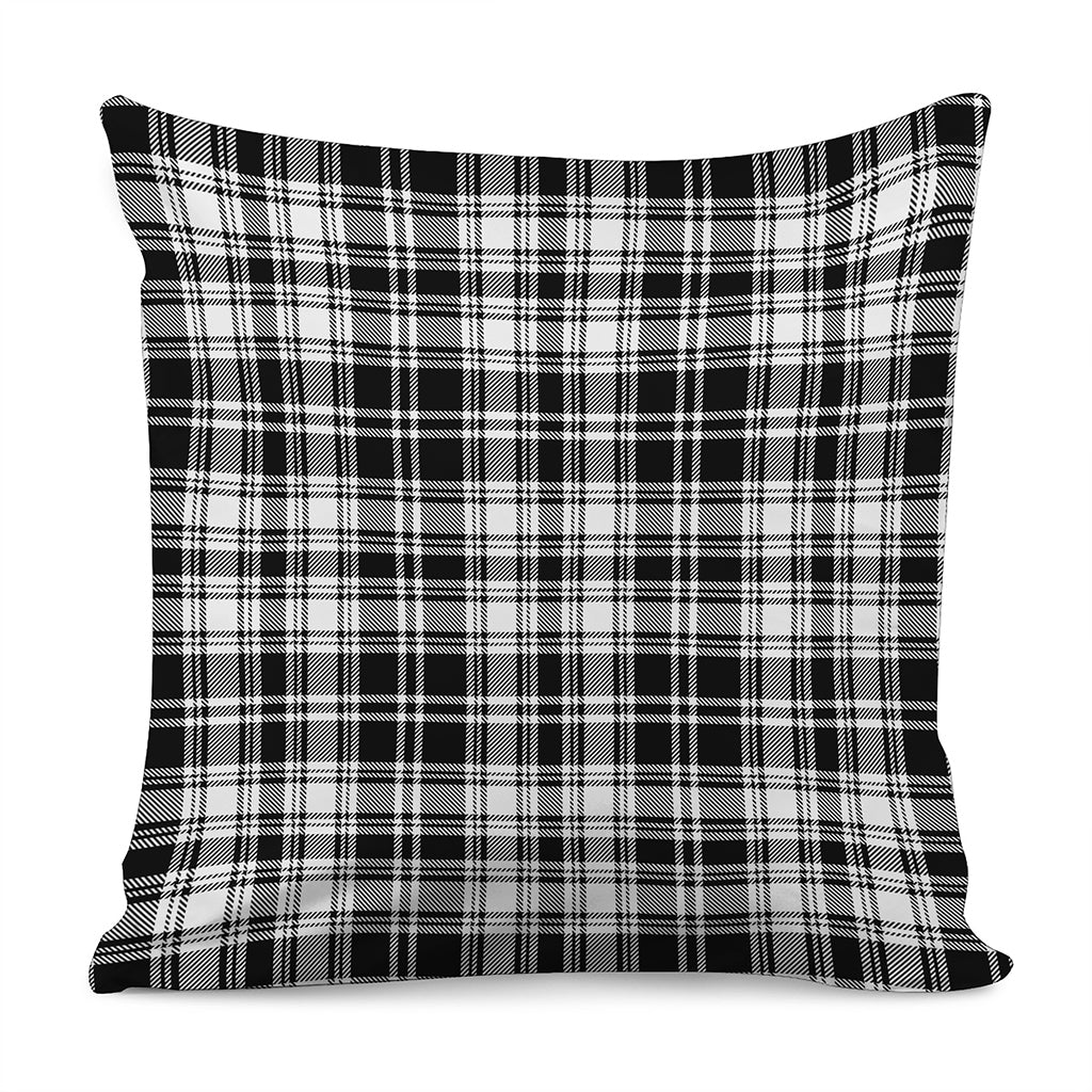 Black And White Plaid Pattern Print Pillow Cover