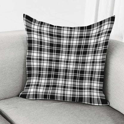 Black And White Plaid Pattern Print Pillow Cover