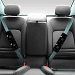 Black And White Planets Pattern Print Car Seat Belt Covers