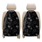 Black And White Planets Pattern Print Car Seat Organizers