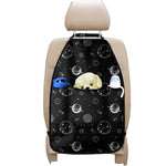 Black And White Planets Pattern Print Car Seat Organizers