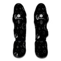 Black And White Planets Pattern Print Muay Thai Shin Guards