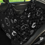 Black And White Planets Pattern Print Pet Car Back Seat Cover